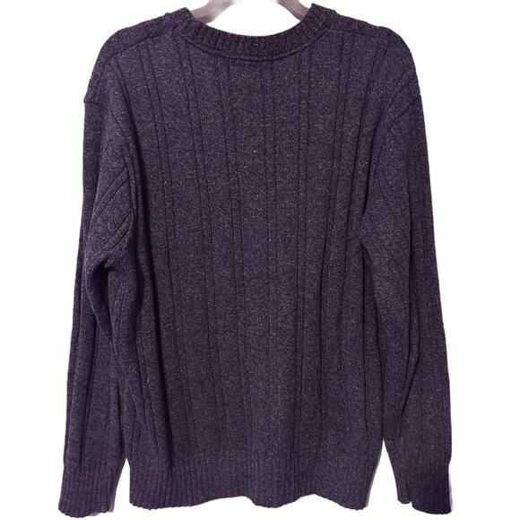 U.S. Polo Men’s Crew Neck Cotton Ribbed Sweater Heather Gray Size Large - Picture 2 of 7